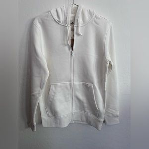 Amazon Essentials Men's Full-Zip Hooded Fleece Sweatshirt XS ivory/white